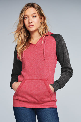 Dallas Texans - District ® Women’s Lightweight Fleece Raglan Hoodie Brand with Offsides II Graphic