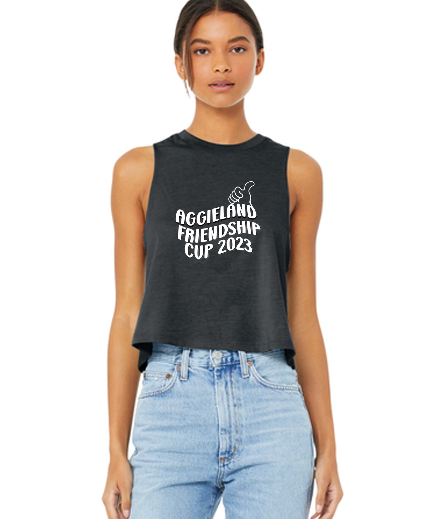 Dallas Texans - Aggieland Friendship Cup Gig'em! Cropped BELLA+CANVAS ® Women’s Racerback Cropped Tank