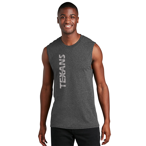 Dallas Texans Port & Company® Core Cotton Sleeveless - Bold Stripe Side