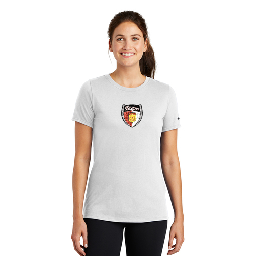 Dallas Texans - Ladies Nike Dri-FIT Cotton/Poly Tee with Texans Vintage Style Crest Logo