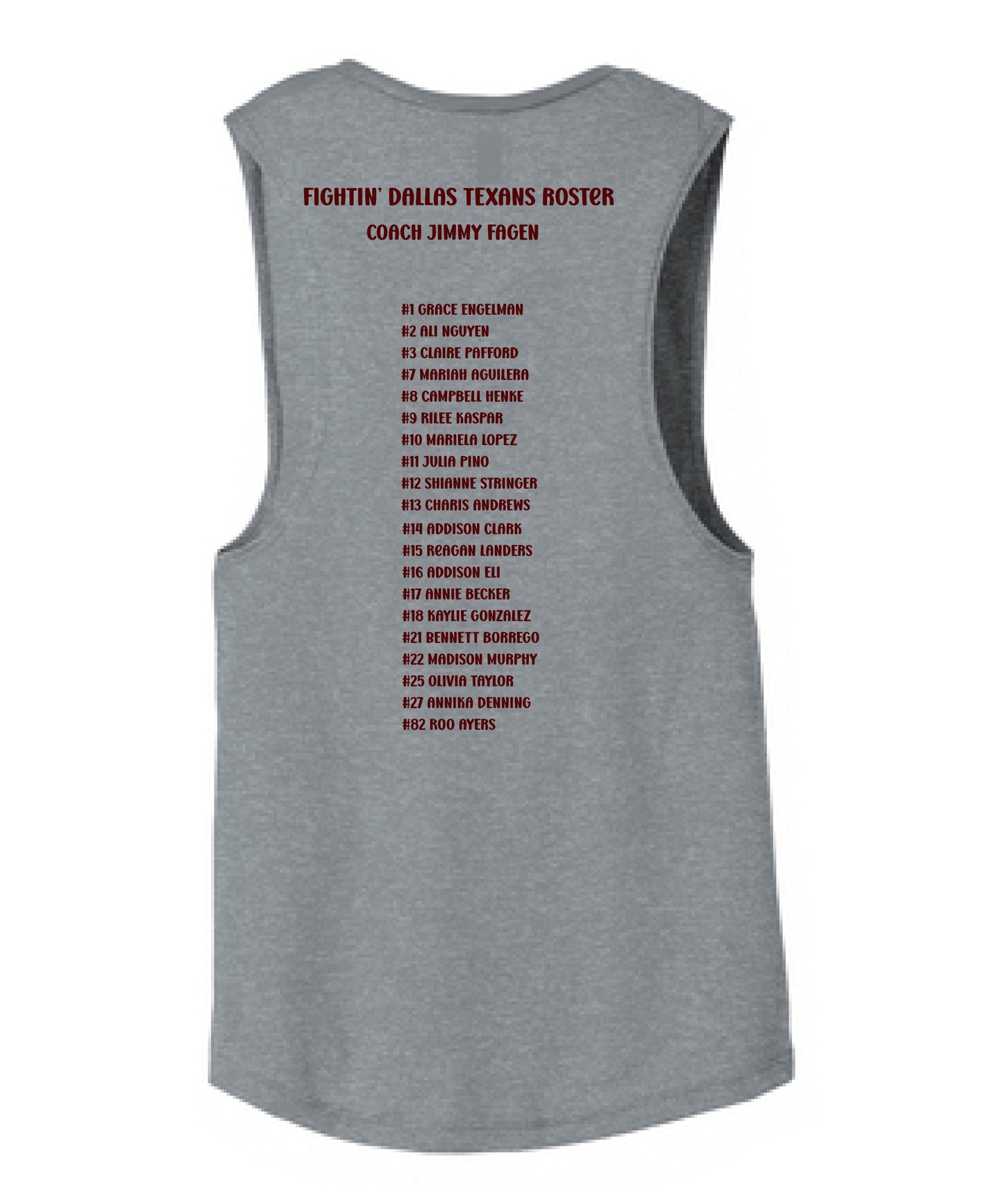 Dallas Texans - Aggieland Friendship Cup Gig'em! BELLA+CANVAS ® Women’s Flowy Scoop Muscle Tank