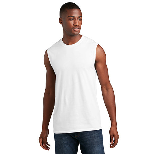 Dallas Texans Port & Company® Core Cotton Sleeveless - Bold Stripe Side