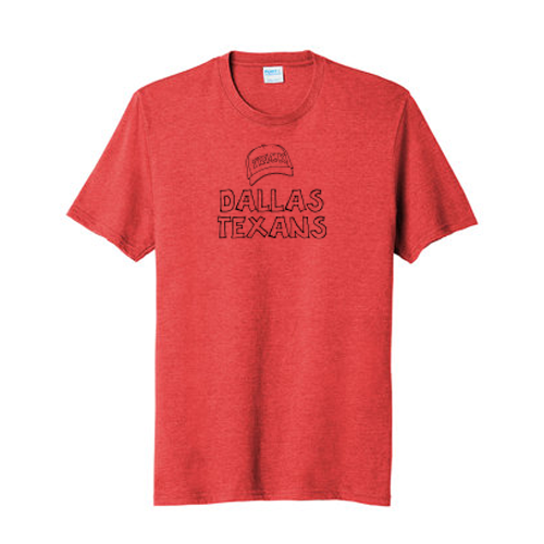 Dallas Texans - Port & Company Tri Blend Tee with Hat Trick Graphic