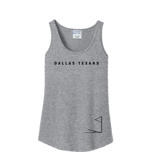 Dallas Texans Port & Company® Ladies Core Cotton Tank Top with Corner Kick graphic