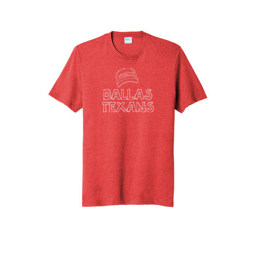 Dallas Texans - Port & Company Tri Blend Tee with Hat Trick Graphic