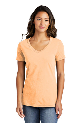 Port & Company® Ladies Beach Wash® Garment-Dyed V-Neck Tee