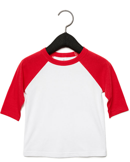 Bella + Canvas Toddler Three-Quarter Sleeve Baseball T-Shirt