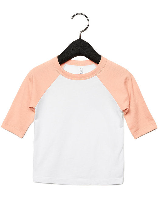 Bella + Canvas Toddler Three-Quarter Sleeve Baseball T-Shirt