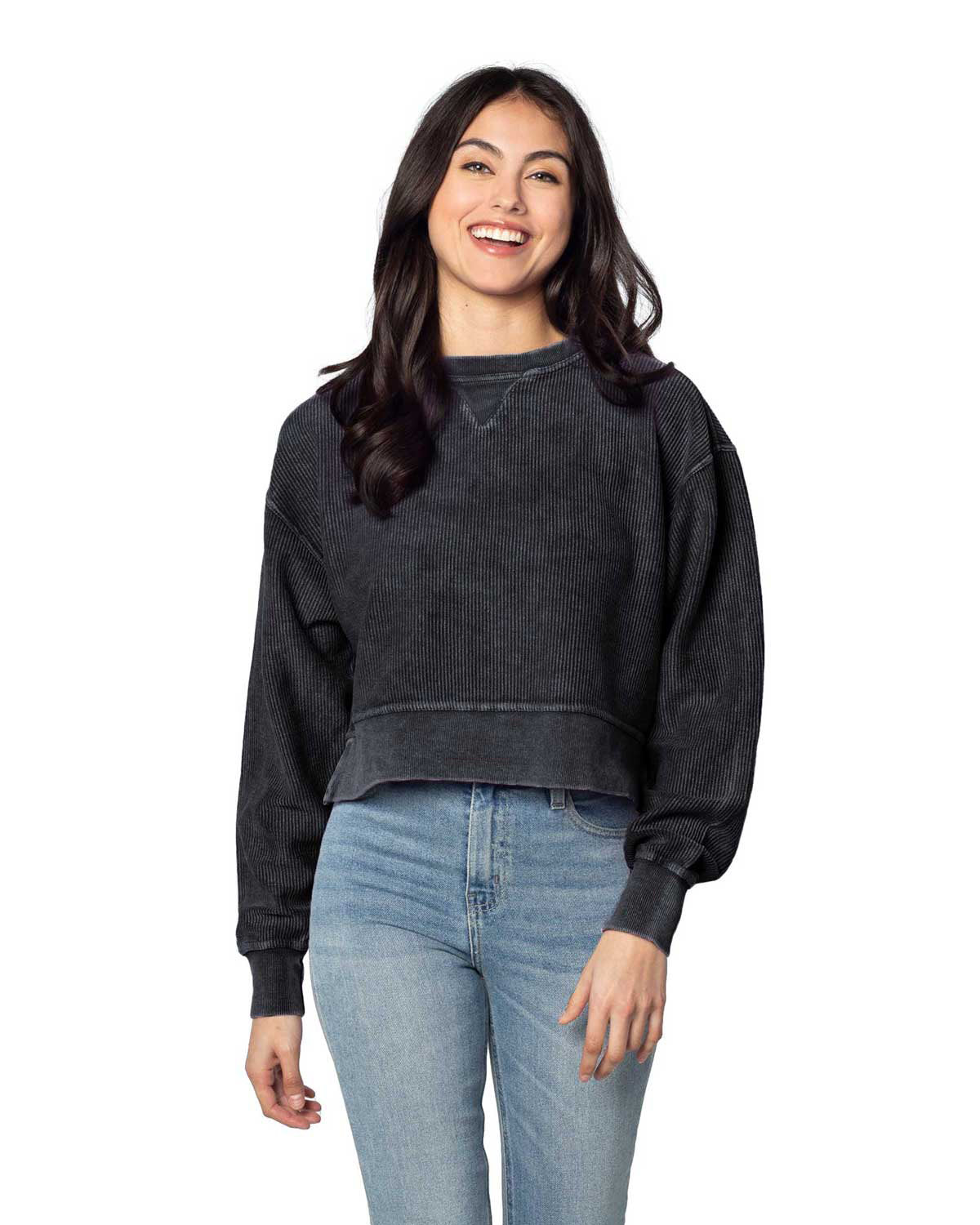 Ladies' Corded Boxy Pullover