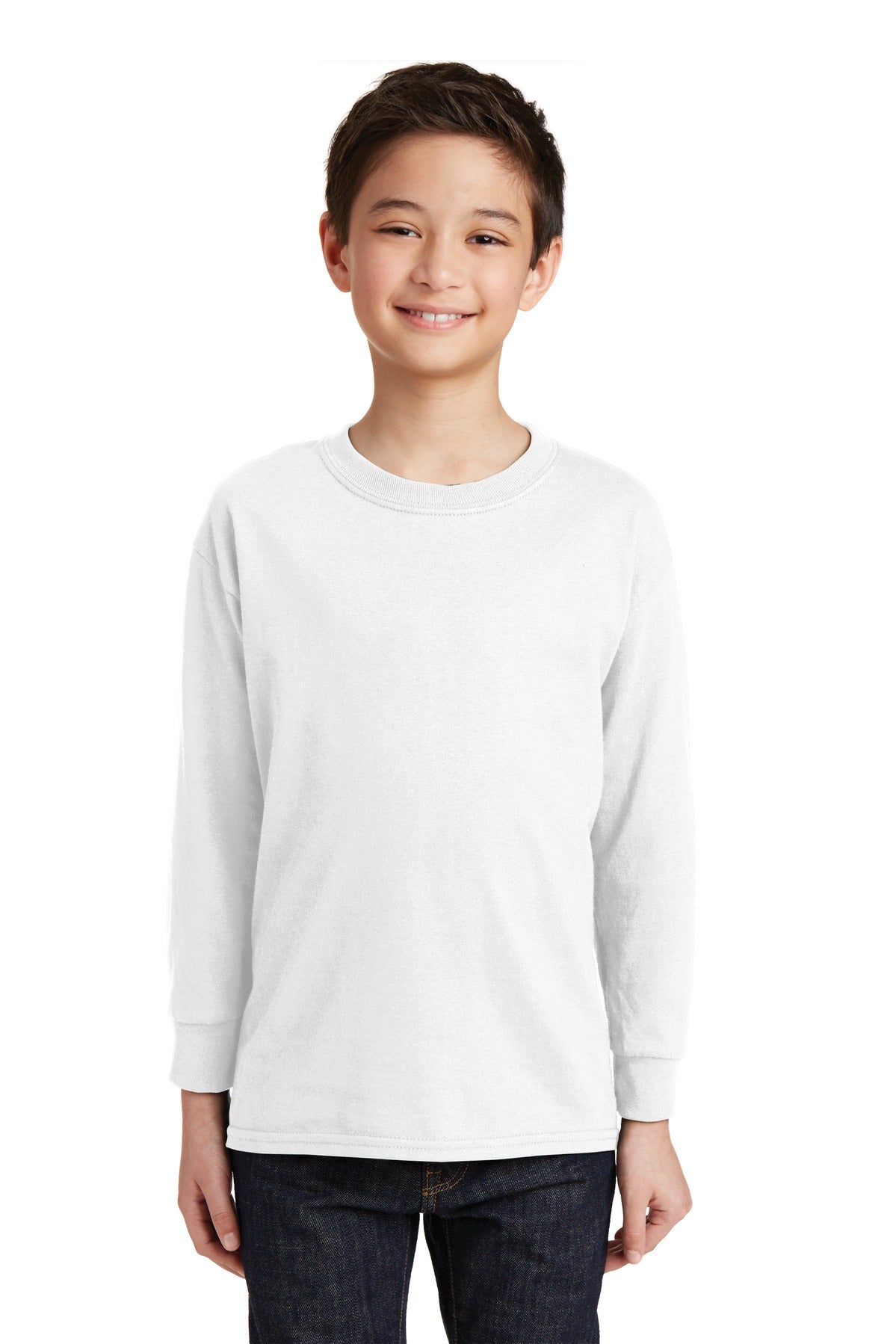 DESIGN CENTER - Gildan® Youth Heavy Cotton™ 100% Unisex Cotton Long Sleeve T-Shirt. 5400B