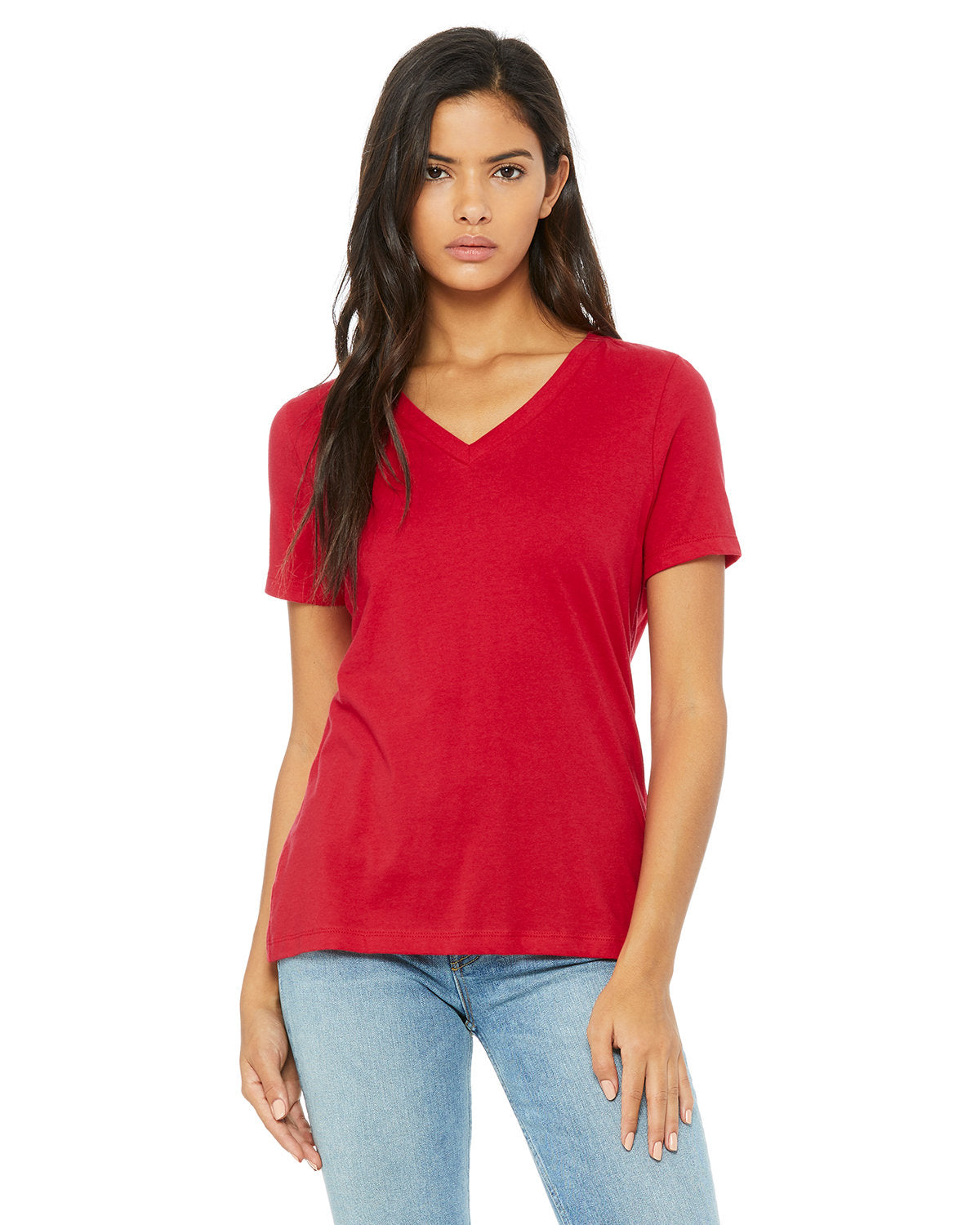 Bella + Canvas Ladies' Relaxed Jersey V-Neck T-Shirt