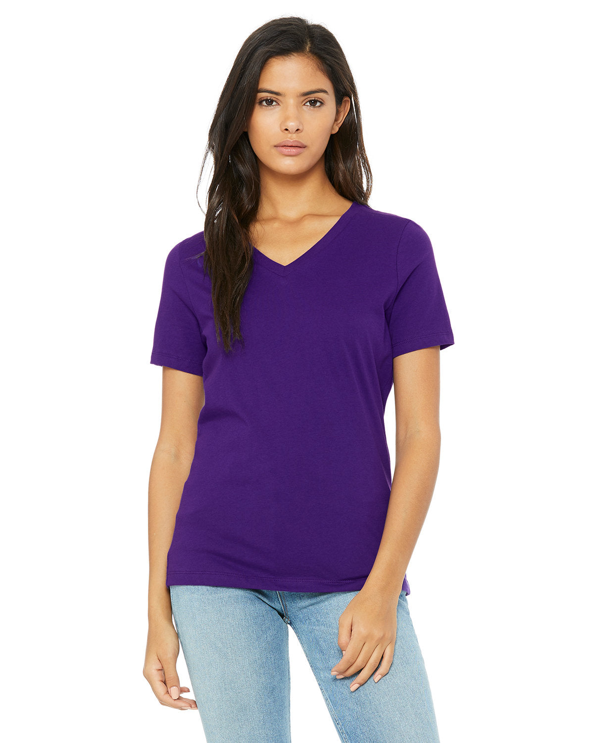 Bella + Canvas Ladies' Relaxed Jersey V-Neck T-Shirt