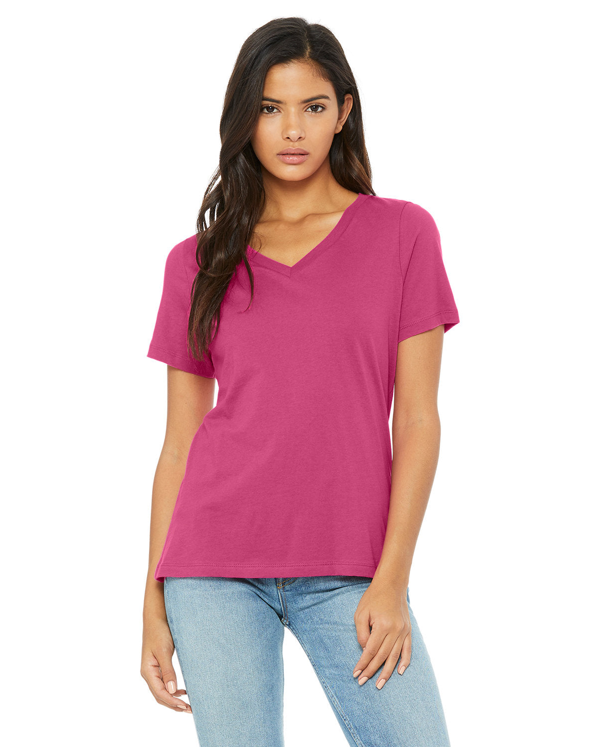 Bella + Canvas Ladies' Relaxed Jersey V-Neck T-Shirt