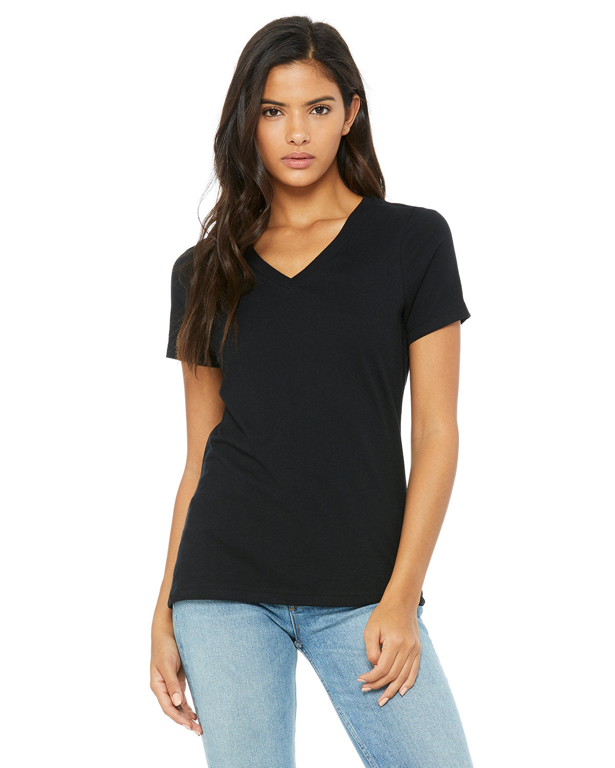 Bella + Canvas Ladies' Relaxed Jersey V-Neck T-Shirt