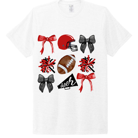 Allmade® Unisex Tri-Blend Tee - Football & Bows