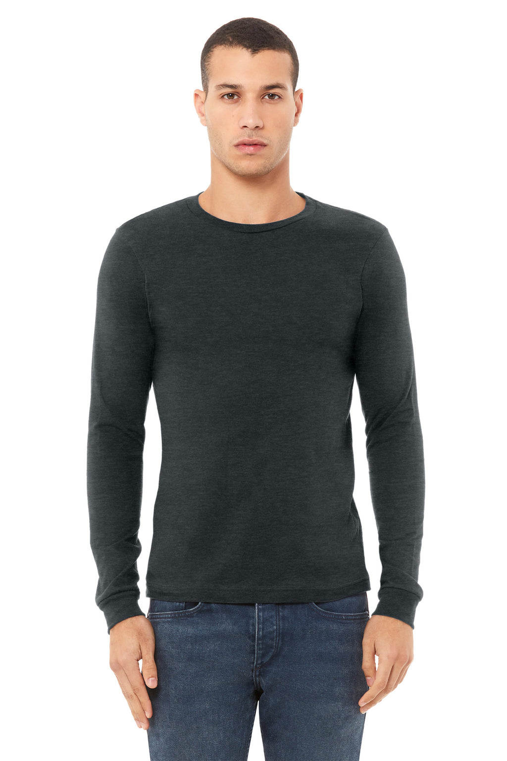 DESIGN CENTER - BELLA+CANVAS® Unisex Heather CVC Long Sleeve Tee BC3501CVC