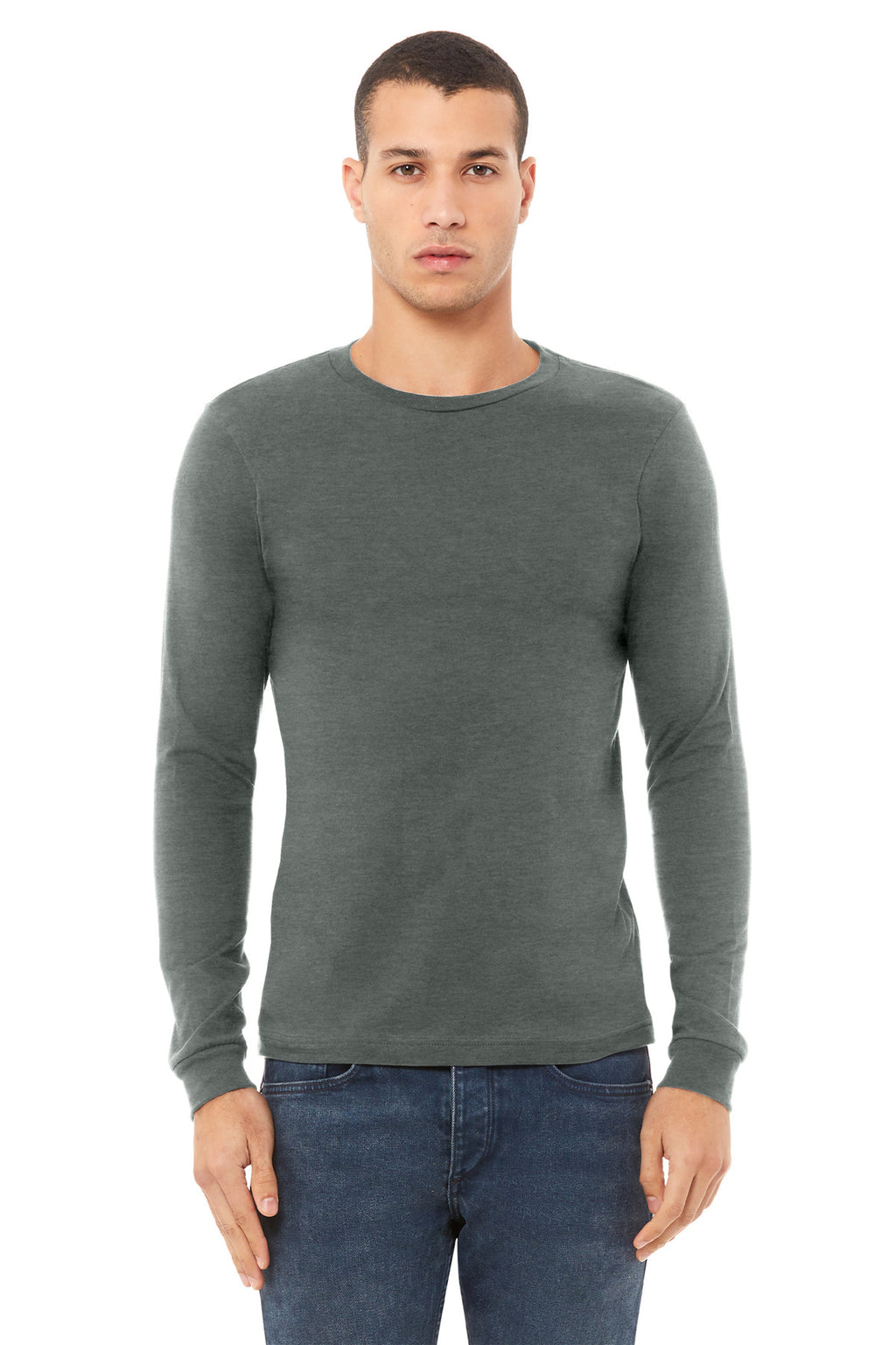 DESIGN CENTER - BELLA+CANVAS® Unisex Heather CVC Long Sleeve Tee BC3501CVC