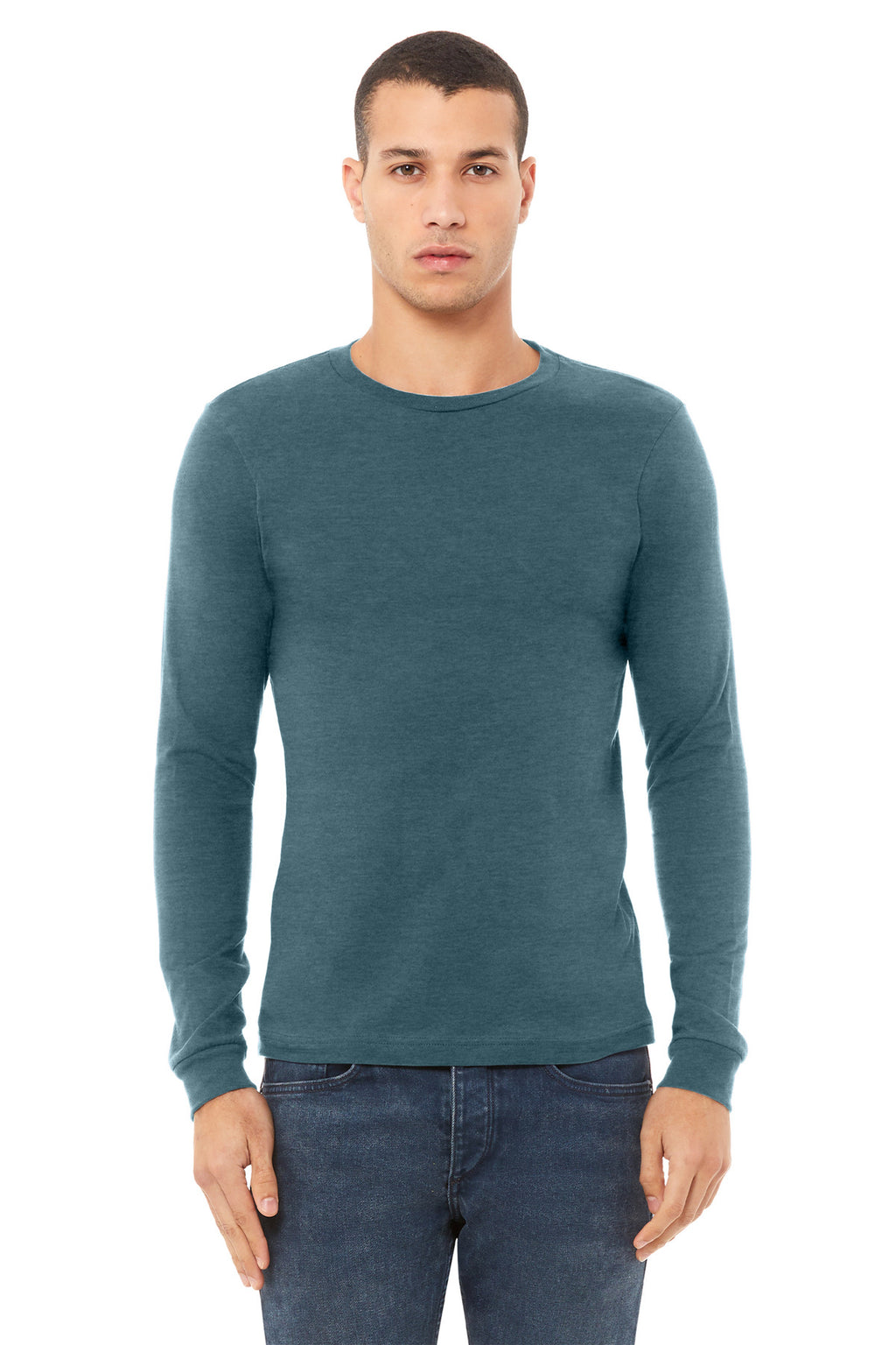 DESIGN CENTER - BELLA+CANVAS® Unisex Heather CVC Long Sleeve Tee BC3501CVC