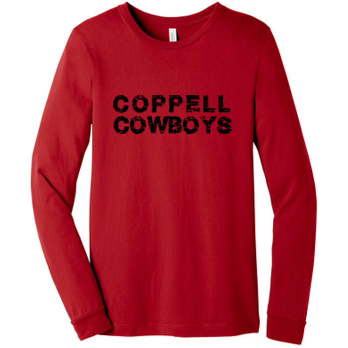 BELLA+CANVAS ® Unisex Jersey Long Sleeve Tee - Distressed Coppell Cowboys