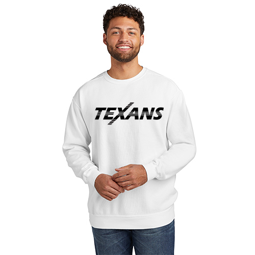 Dallas Texans - Comfort Colors ® Ring Spun Crewneck Sweatshirt with Texans extended graphic