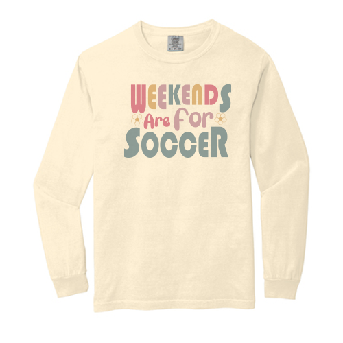 Dallas Texans - Comfort Colors ® Heavyweight Ring Spun Long Sleeve Tee with Soccer Weekend Graphic