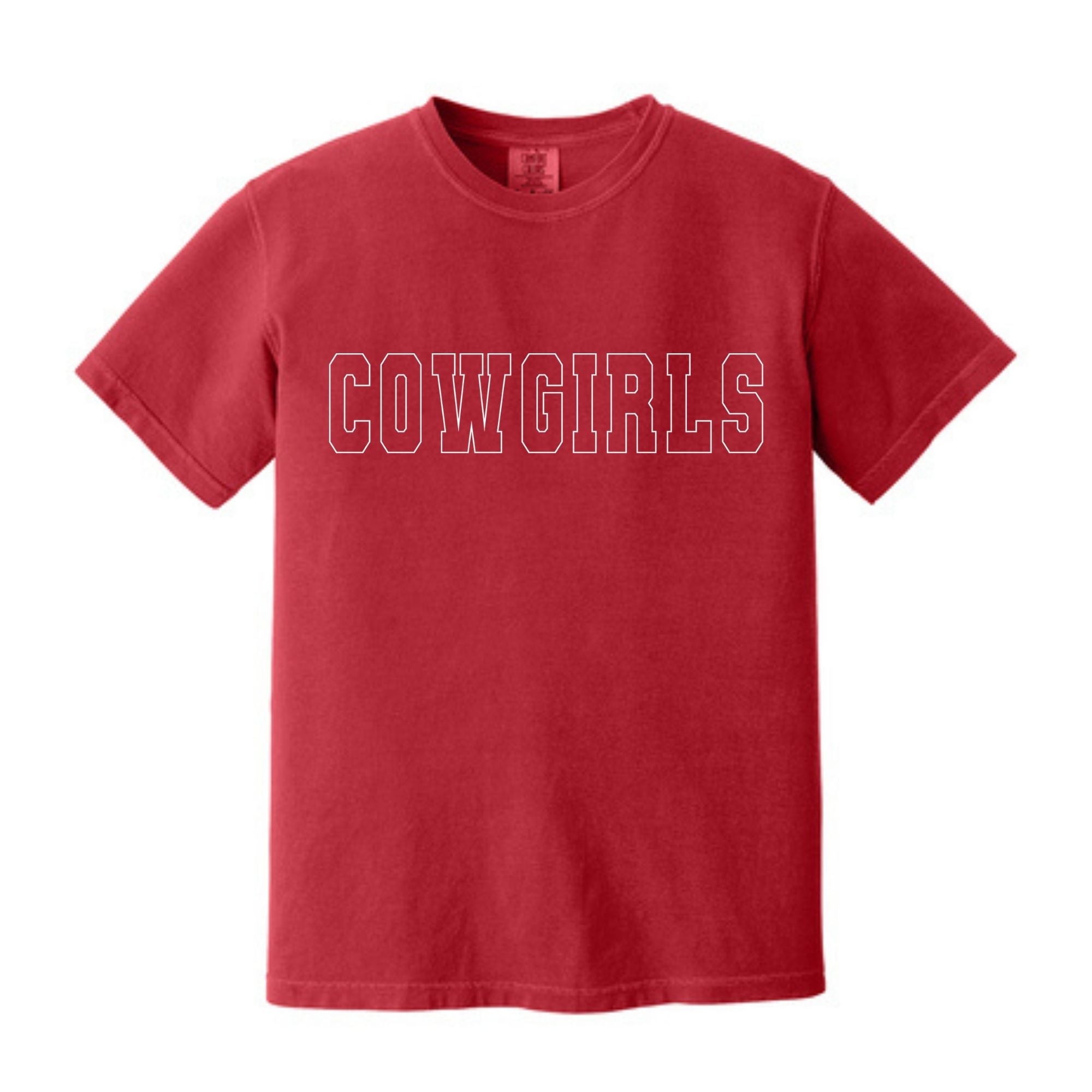 Comfort Colors® Heavyweight Ring Spun Tee - Cowgirls/Cowboys White Outline