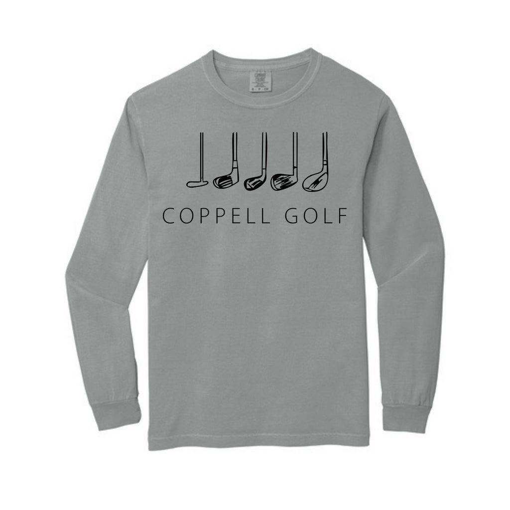 Comfort Colors® Heavyweight Ring Spun Long Sleeve Tee - Golf Clubs