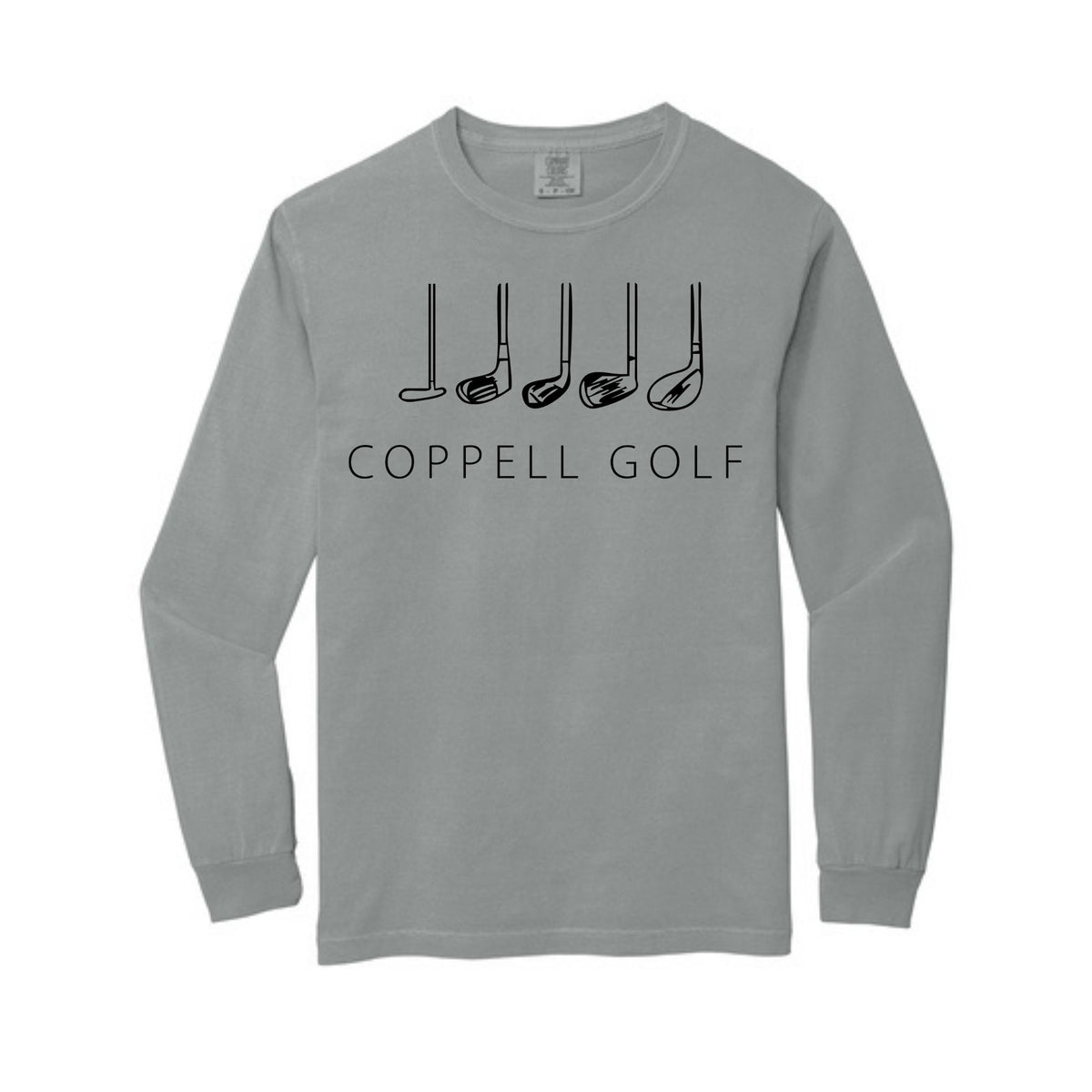 Comfort Colors® Heavyweight Ring Spun Long Sleeve Tee - Golf Clubs