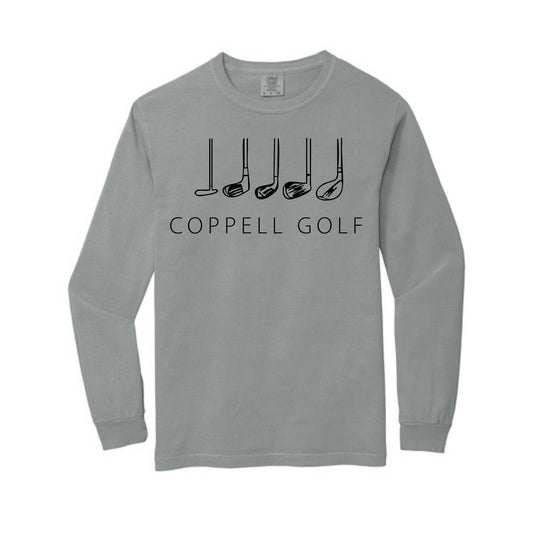 Comfort Colors® Heavyweight Ring Spun Long Sleeve Tee - Golf Clubs
