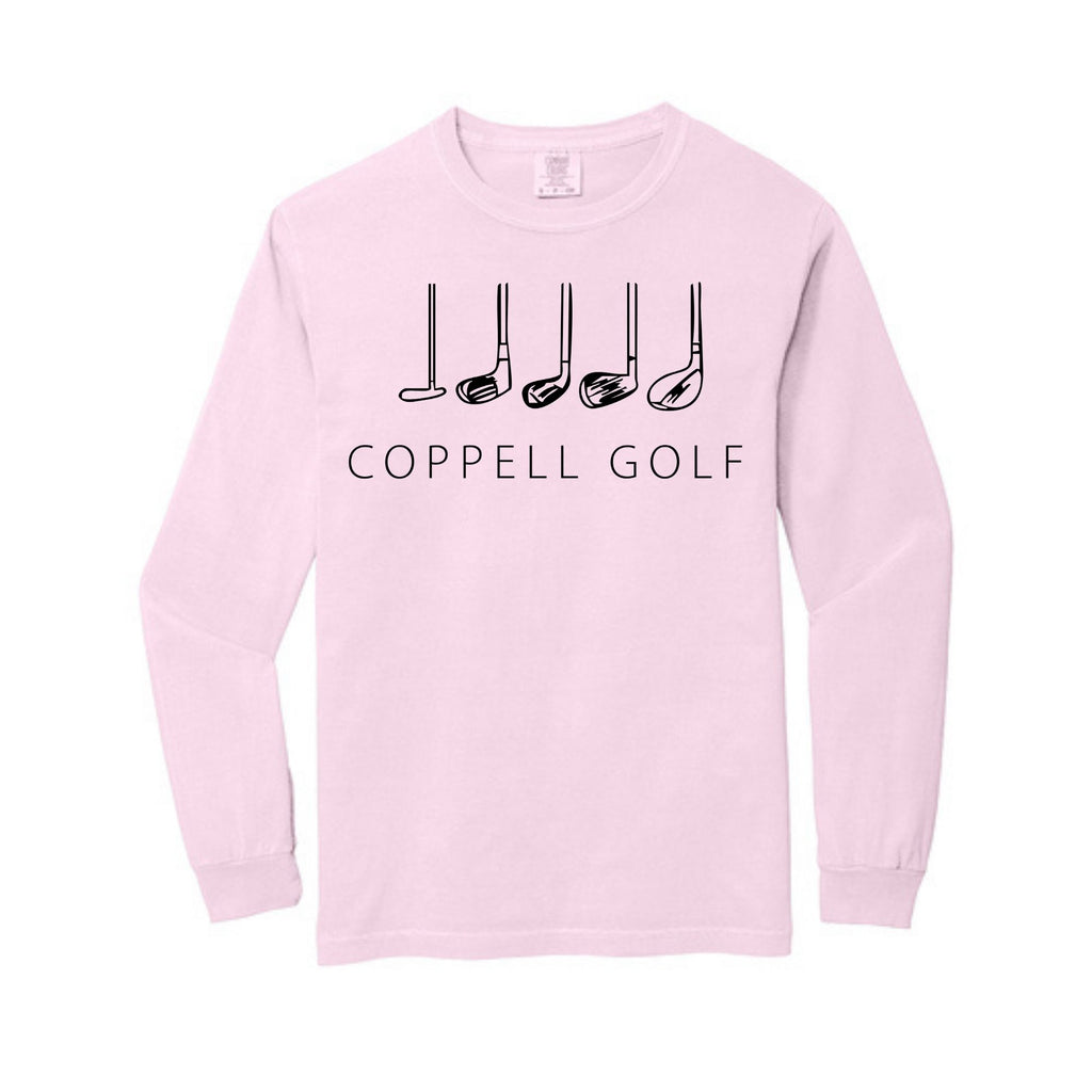 Comfort Colors® Heavyweight Ring Spun Long Sleeve Tee - Golf Clubs