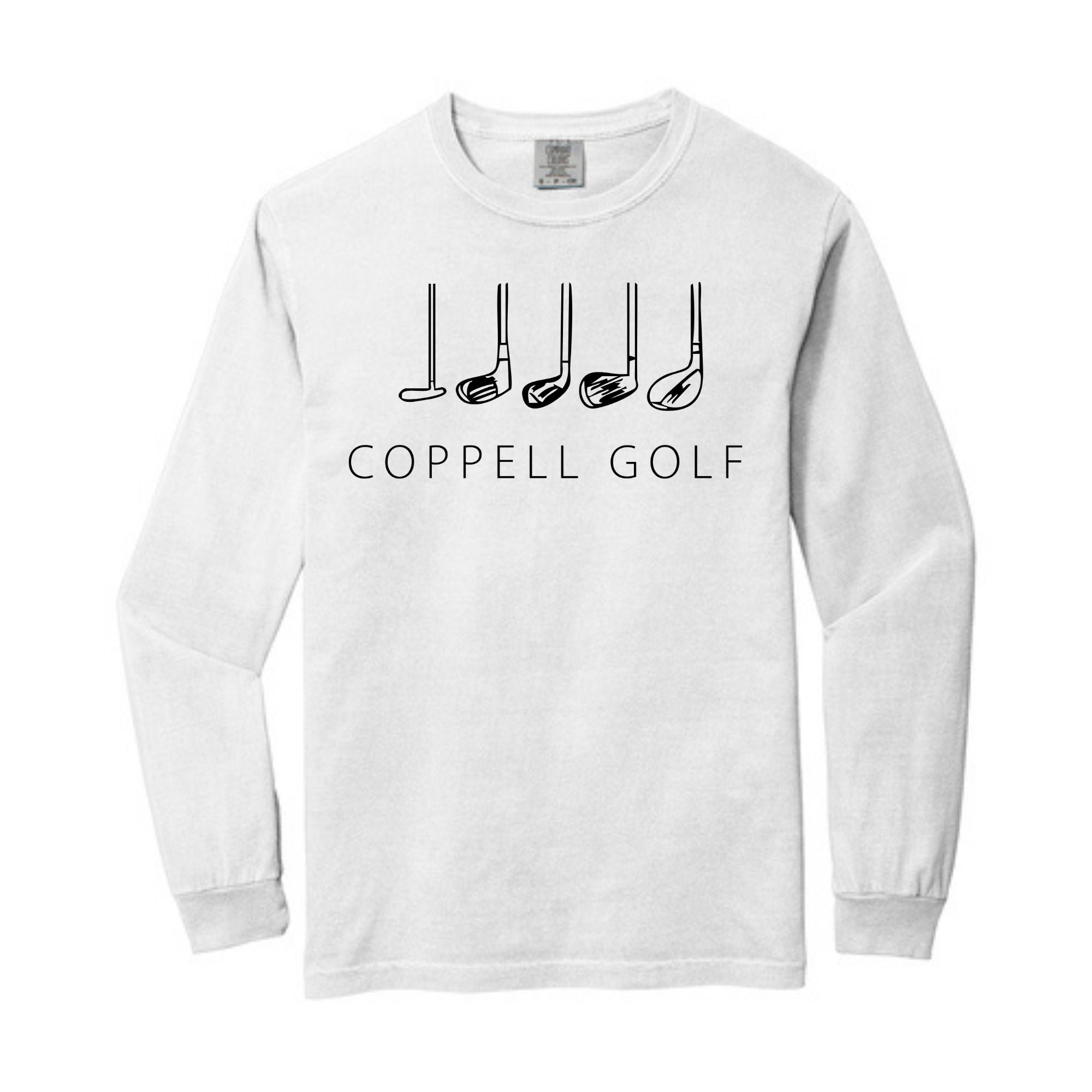 Comfort Colors® Heavyweight Ring Spun Long Sleeve Tee - Golf Clubs