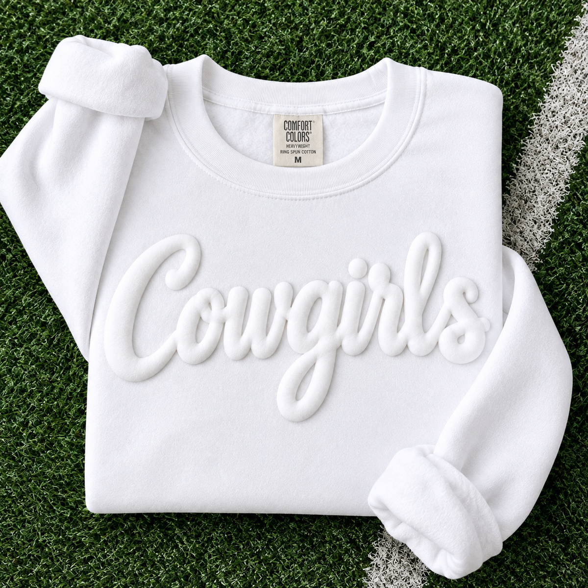 NEW! Cowgirls Soccer 3-D Comfort Colors® Ring Spun Crewneck Sweatshirt
