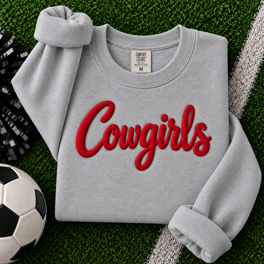 NEW! Cowgirls Soccer Heavyweight Ring Spun Long Sleeve Tee