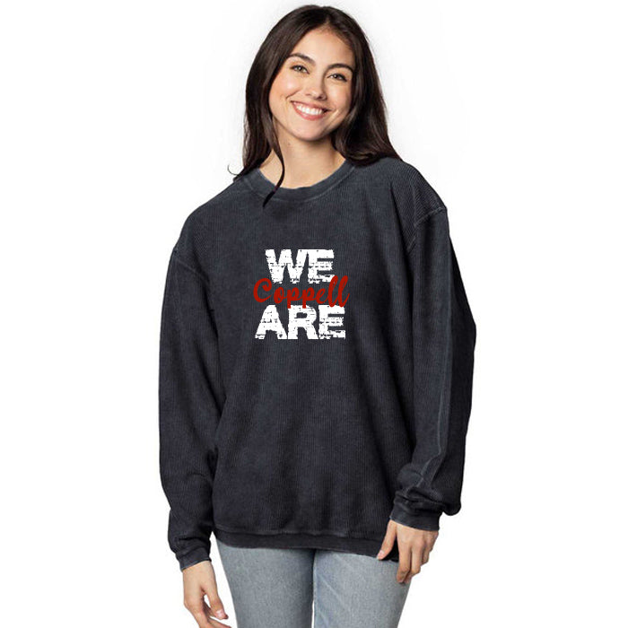 Ladies' Corded Crew Sweatshirt - We Are Coppell