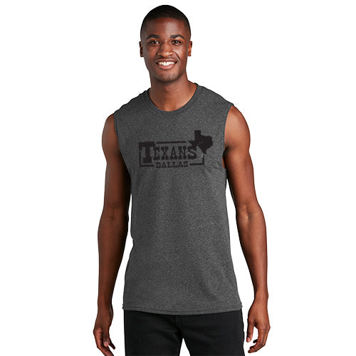 Dallas Texans Port & Company® Core Cotton Sleeveless  - Branded Texans graphic