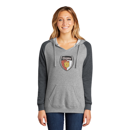 Dallas Texans - District ® Women’s Lightweight Fleece Raglan Hoodie Brand - Vintage Crest