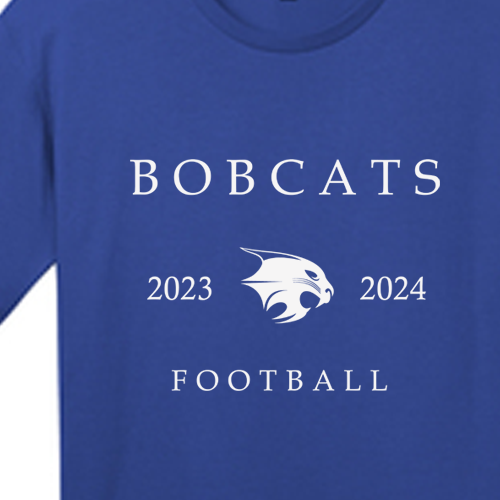 Trophy Club Bobcats - District ® Perfect Weight ® Tee with Bobcat Football 2023