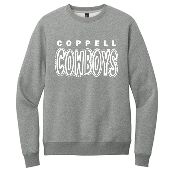 Comfort Colors® Lightweight Crewneck Sweatshirt - Cowboys with Dots