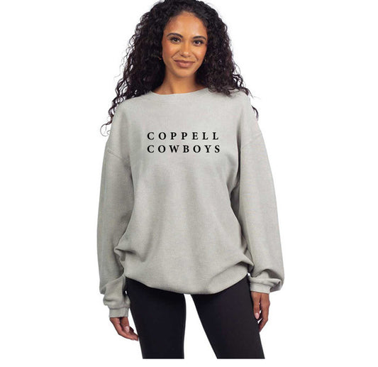 Ladies' Corded Crew Sweatshirt Coppell Cowboys