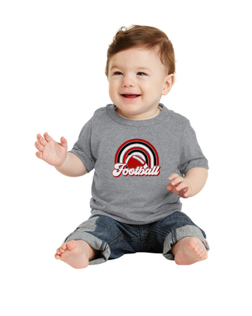 Port & Company® Infant Core Cotton Tee - Football Rainbow