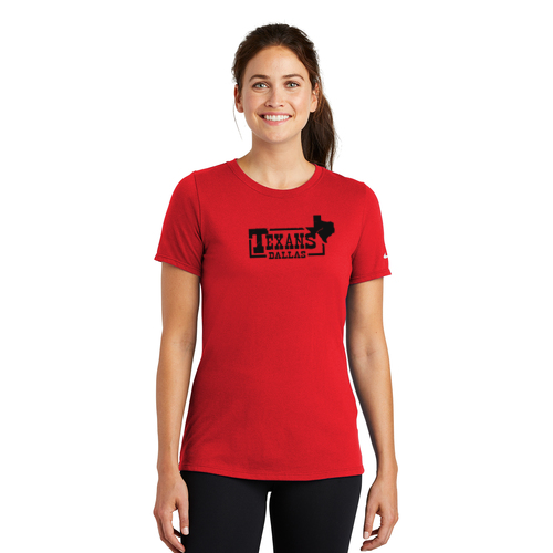 Dallas Texans - Ladies Nike Dri-FIT Cotton/Poly Tee with Texans Branded Logo