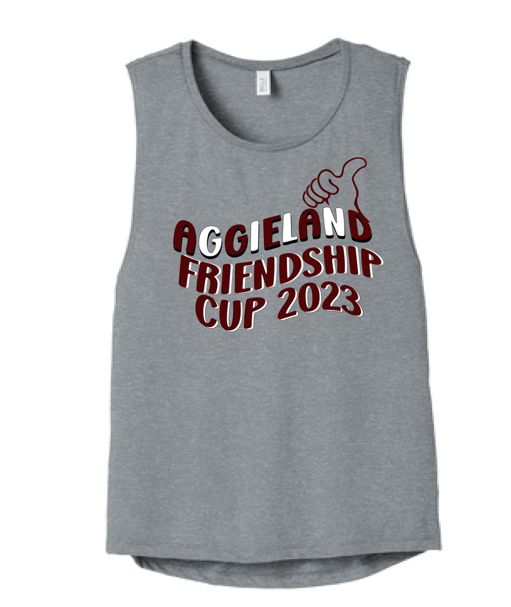 Dallas Texans - Aggieland Friendship Cup Gig'em! BELLA+CANVAS ® Women’s Flowy Scoop Muscle Tank