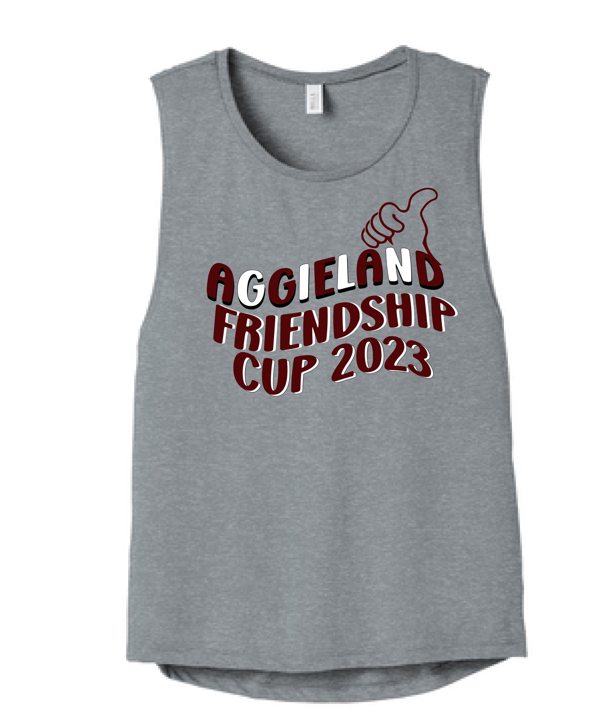Dallas Texans - Aggieland Friendship Cup Gig'em! BELLA+CANVAS ® Women’s Flowy Scoop Muscle Tank
