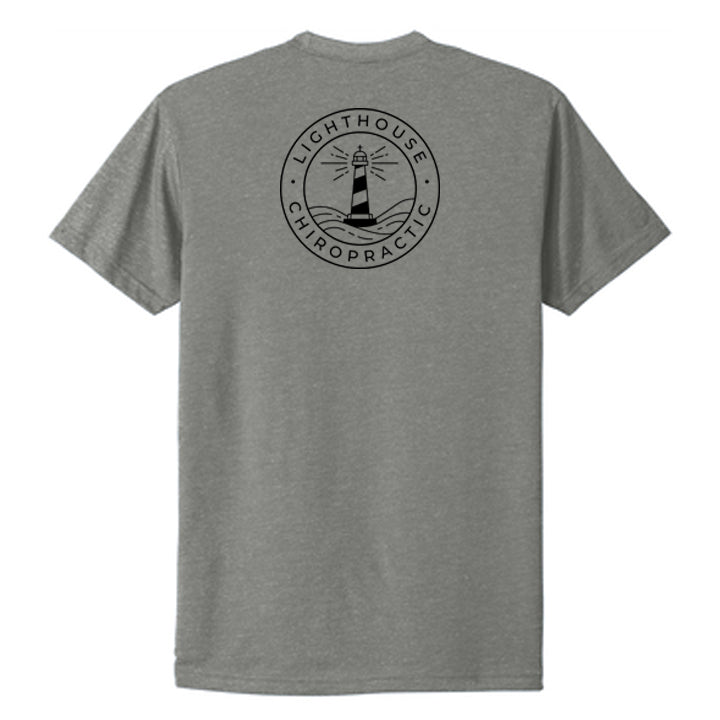 Lighthouse Chiropractic Next Level Apparel® Unisex CVC Tee - Grey