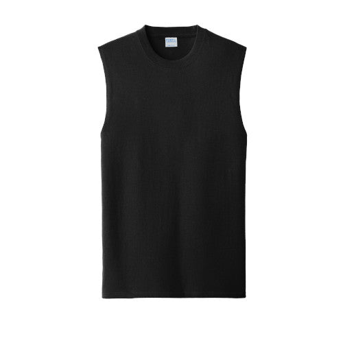 Dallas Texans Port & Company® Core Cotton Sleeveless  - Bold Stripe Side