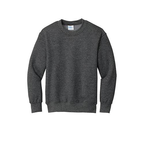 Dallas Texans Port & Company Youth Core Fleece Crewneck Sweatshirt with Hat Trick Logo
