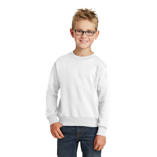 Dallas Texans Port & Company Youth Core Fleece Crewneck Sweatshirt with Branded Texans Logo
