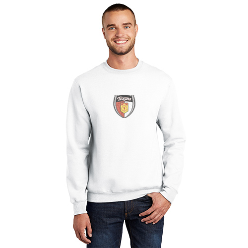 Dallas Texans - Port & Company® Essential Fleece Crewneck Sweatshirt with Vintage Texans Crest Logo