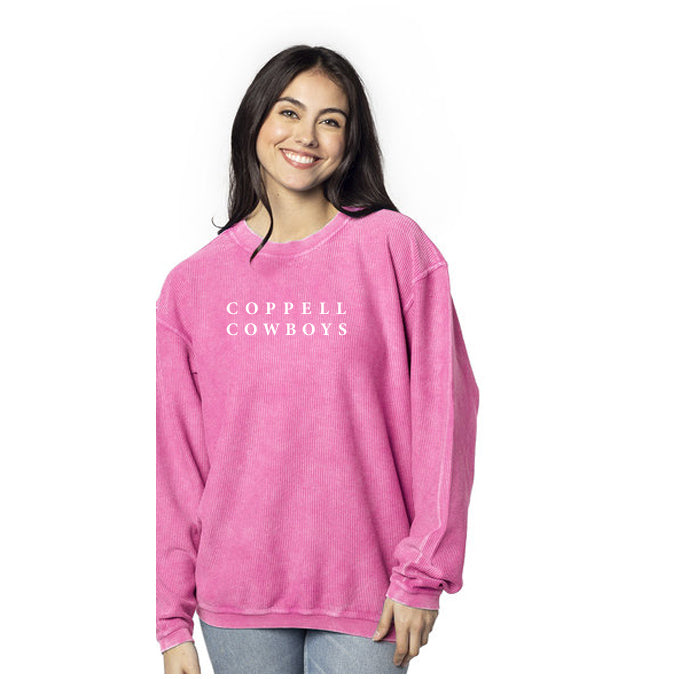 Ladies' Corded Crew Sweatshirt Coppell Cowboys