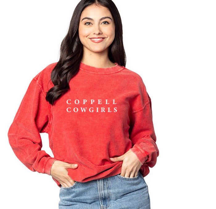 Ladies' Corded Crew Sweatshirt - Coppell Cowgirls